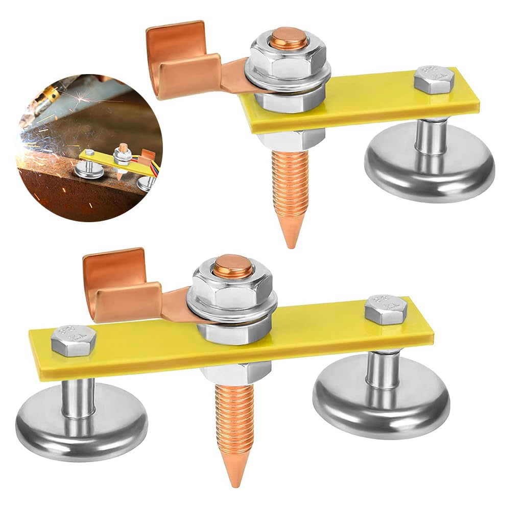 Serplex Welding Support Ground Clamp Tools, Welding Machine Double Single Welding Magnet Head, Strong Magnetism Large Suction, Copper Tail Welder Stability Clamps Serplex Welding Support Ground Clamp Tools, Welding Machine Double Single Welding Magnet Head, Strong Magnetism Large Suction, Copper Tail Welder Stability Clamps